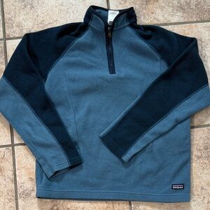 Patagonia Kids Blue and Black Fleece Pullover